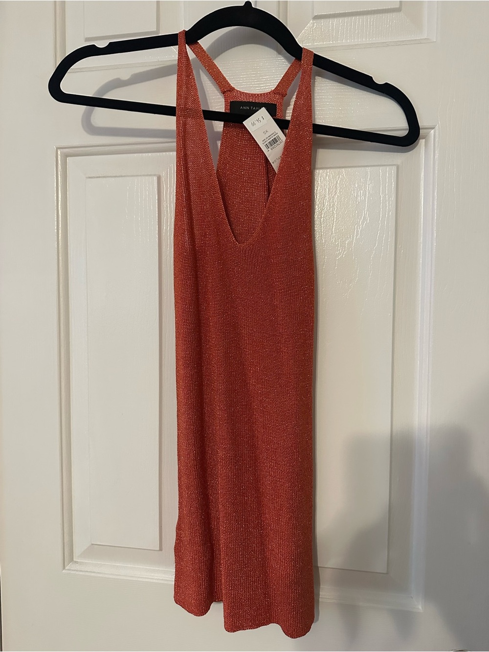 Ann Taylor Shimmery Copper Tank Mini Dress